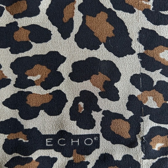Echo Leopard Print Silk Scarf - Picture 3 of 3
